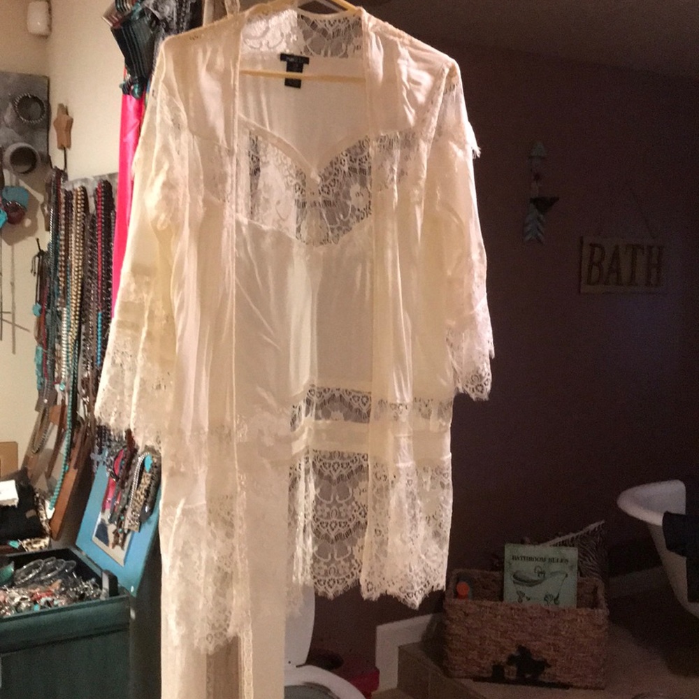 Cream lace blouse
